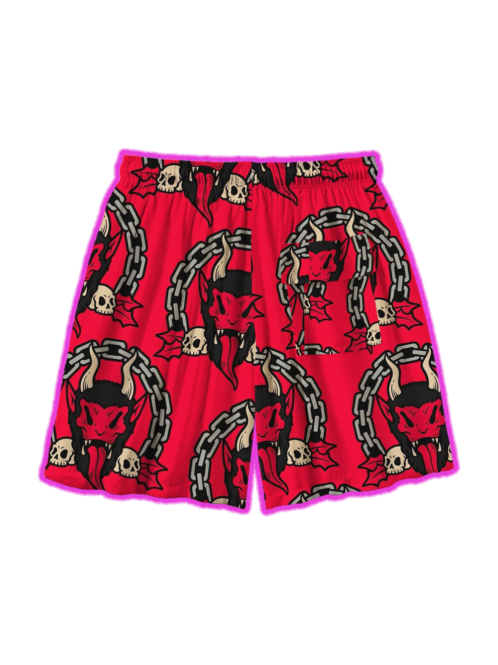 HELLHOUND CHAINS ALL OVER PRINT SHORTS
