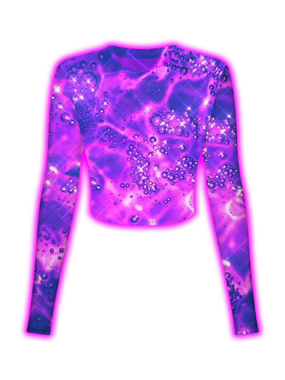 GALACTIC PURPLE BUBBLES MESH TOP