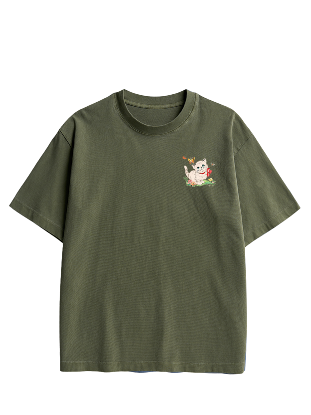 Cute Crisis Double Sided Print Washed TShirt