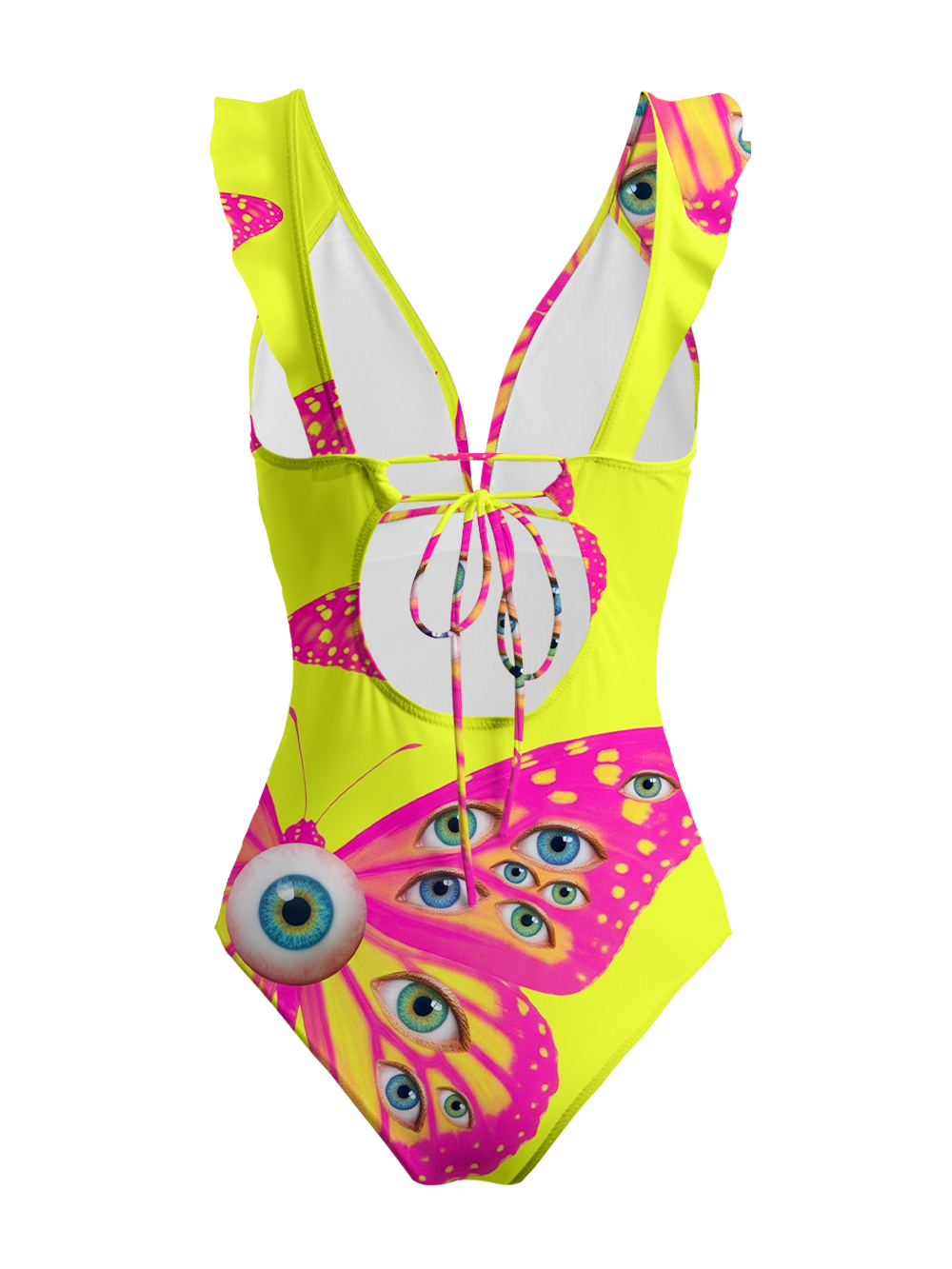 EYE BUTTERFLY DREAM V-NECK ONE PIECE SWIMSUIT