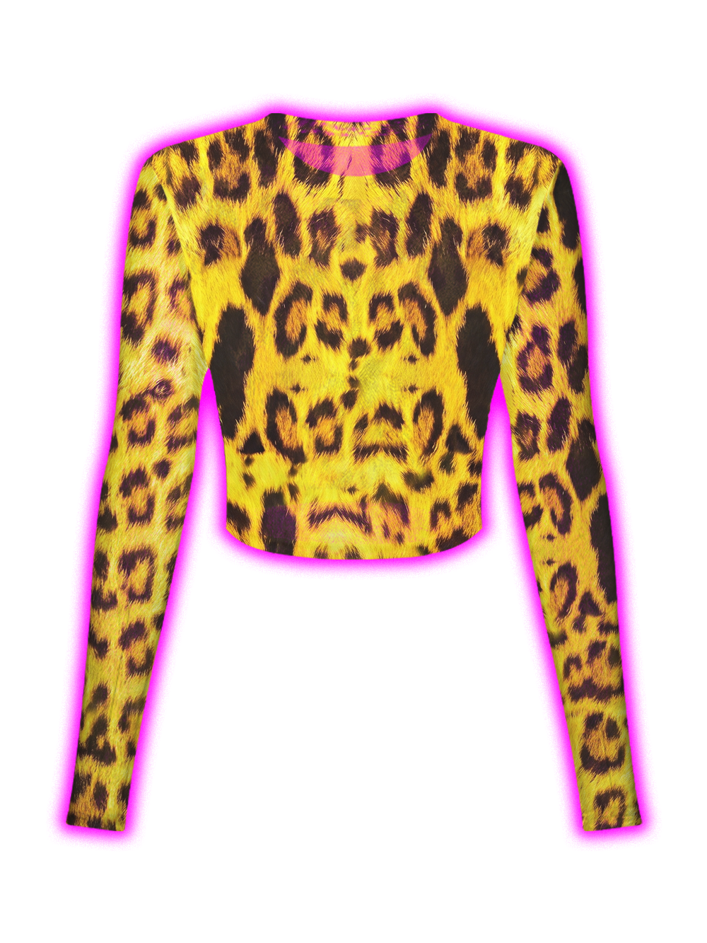 YELLOW LEOPARD MESH TOP