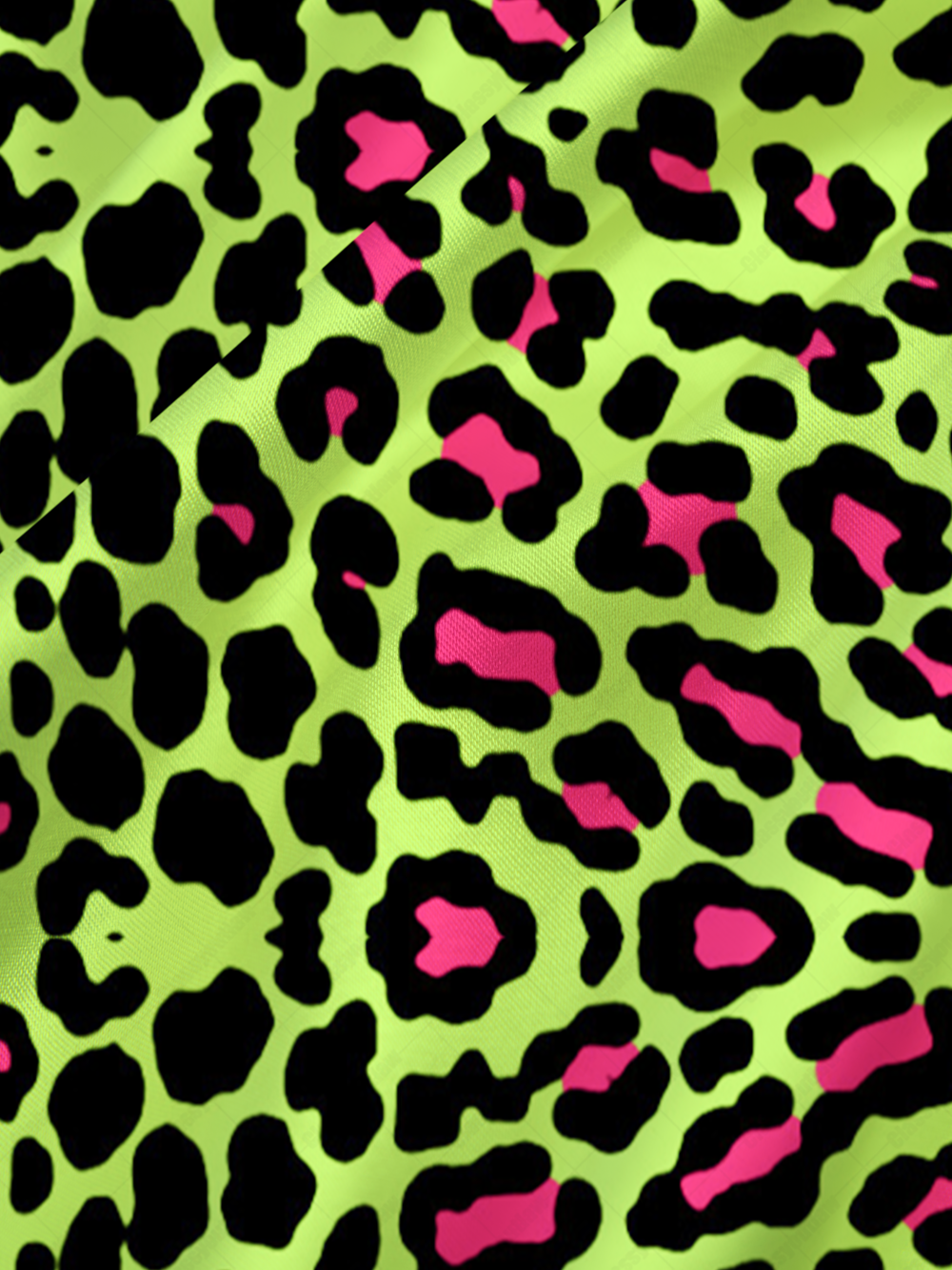 Neon Leopard Satin Cross Back Mini Dress