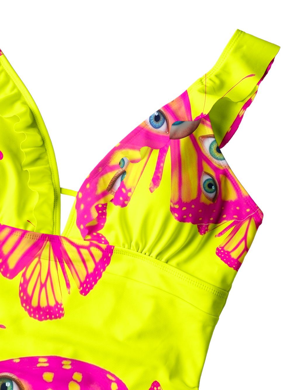 EYE BUTTERFLY DREAM V-NECK ONE PIECE SWIMSUIT