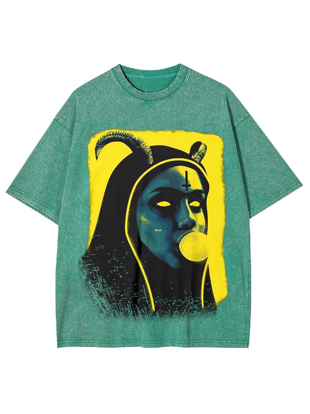 Nun Devil Horns Washed Tshirt