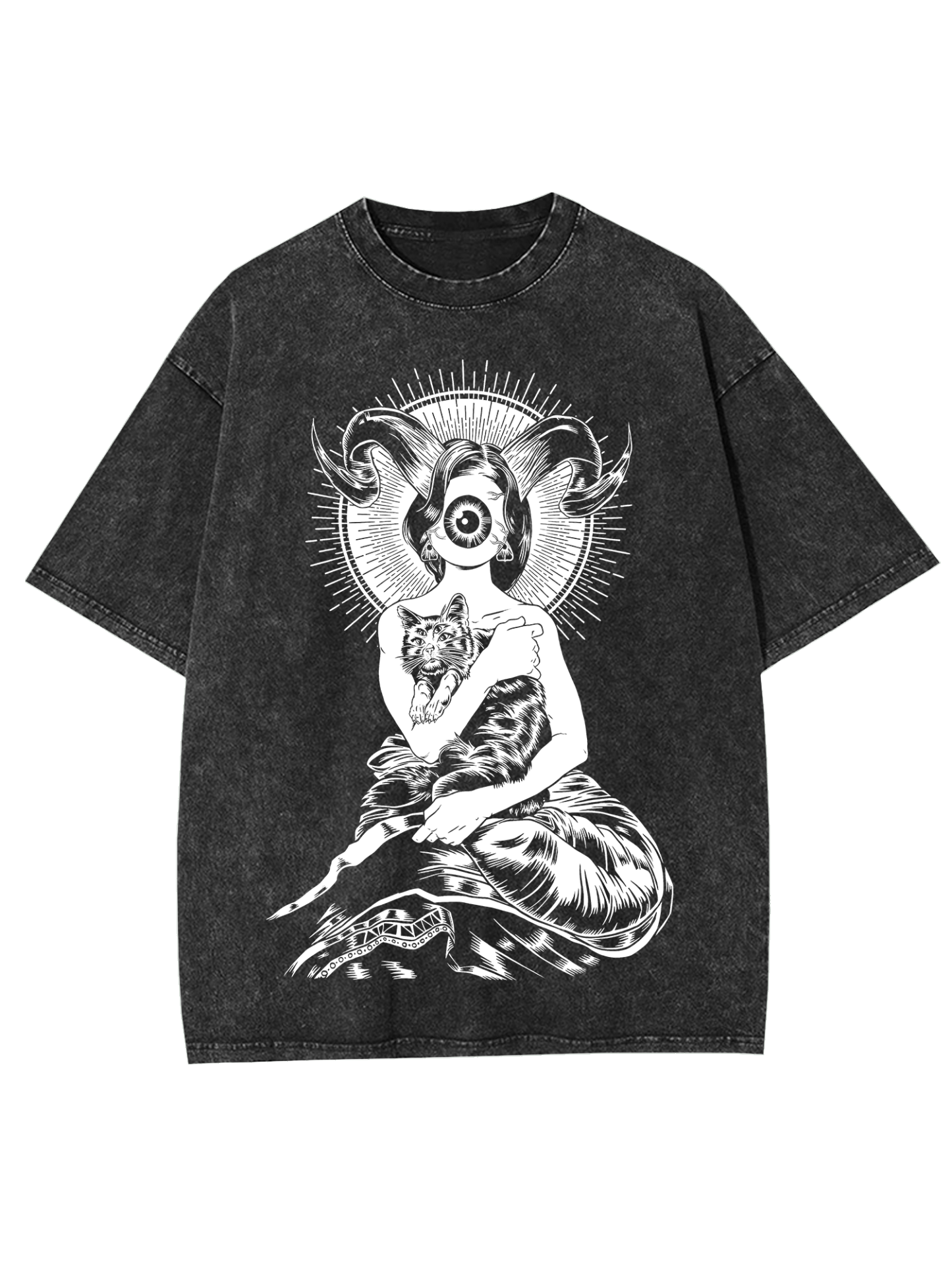 A One Eyed Woman Washed Tshirt-ClassyOutlaw Sale