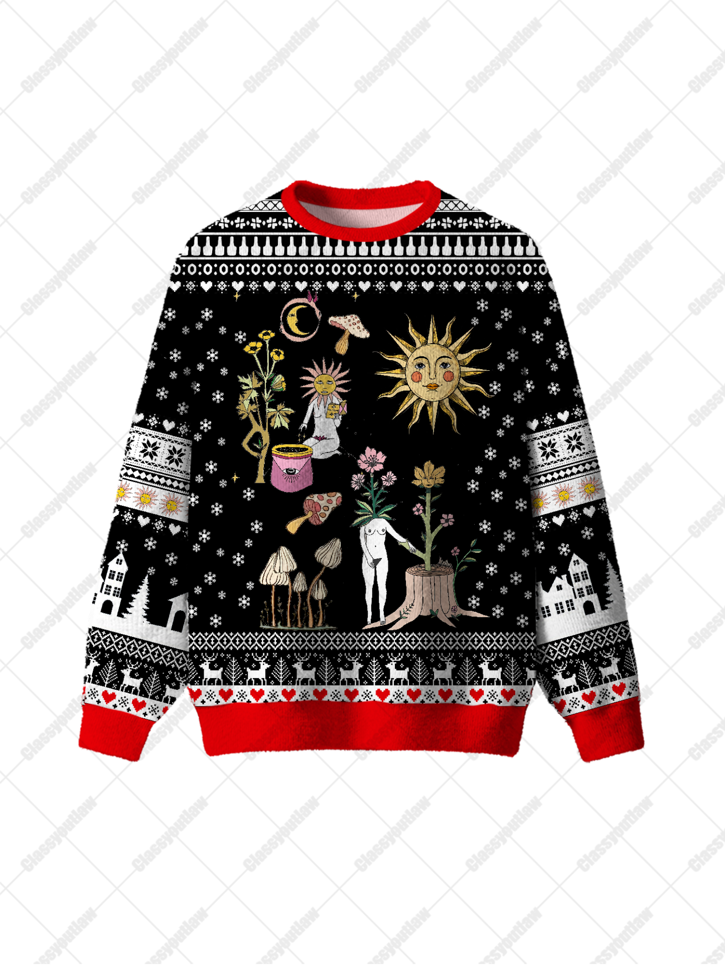 Mystical Nature UGLY CHRISTMAS SWEATSHIRT-ClassyOutlaw Sale