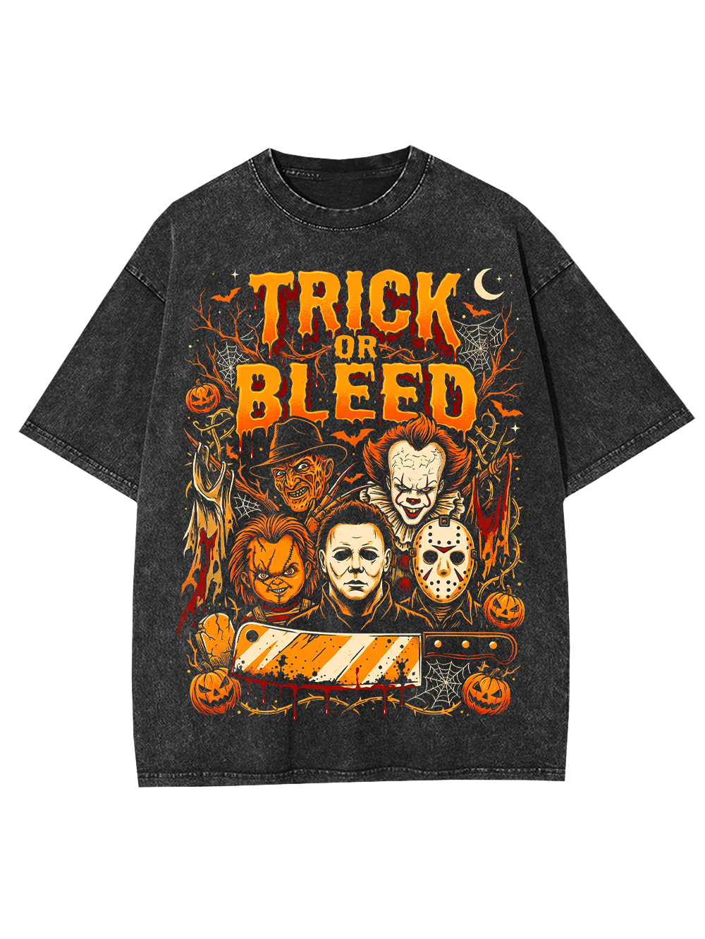 TRICK OR BLEED WASHED T-SHIRT