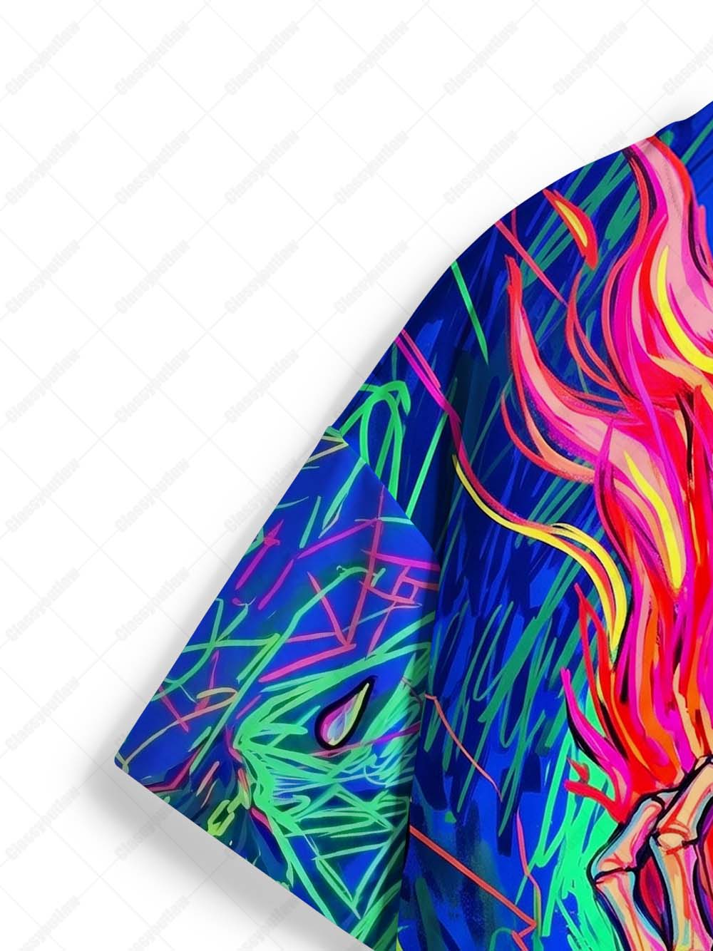 NEON MELTING SKULL ECO OVERSIZED GRAPHIC TEES