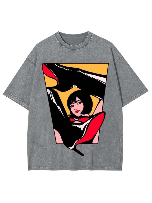 Boots Girl Washed Tshirt