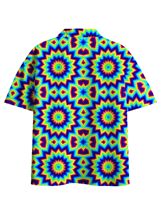 KALEIDOSCOPE BUTTON UP POCKET SHIRT