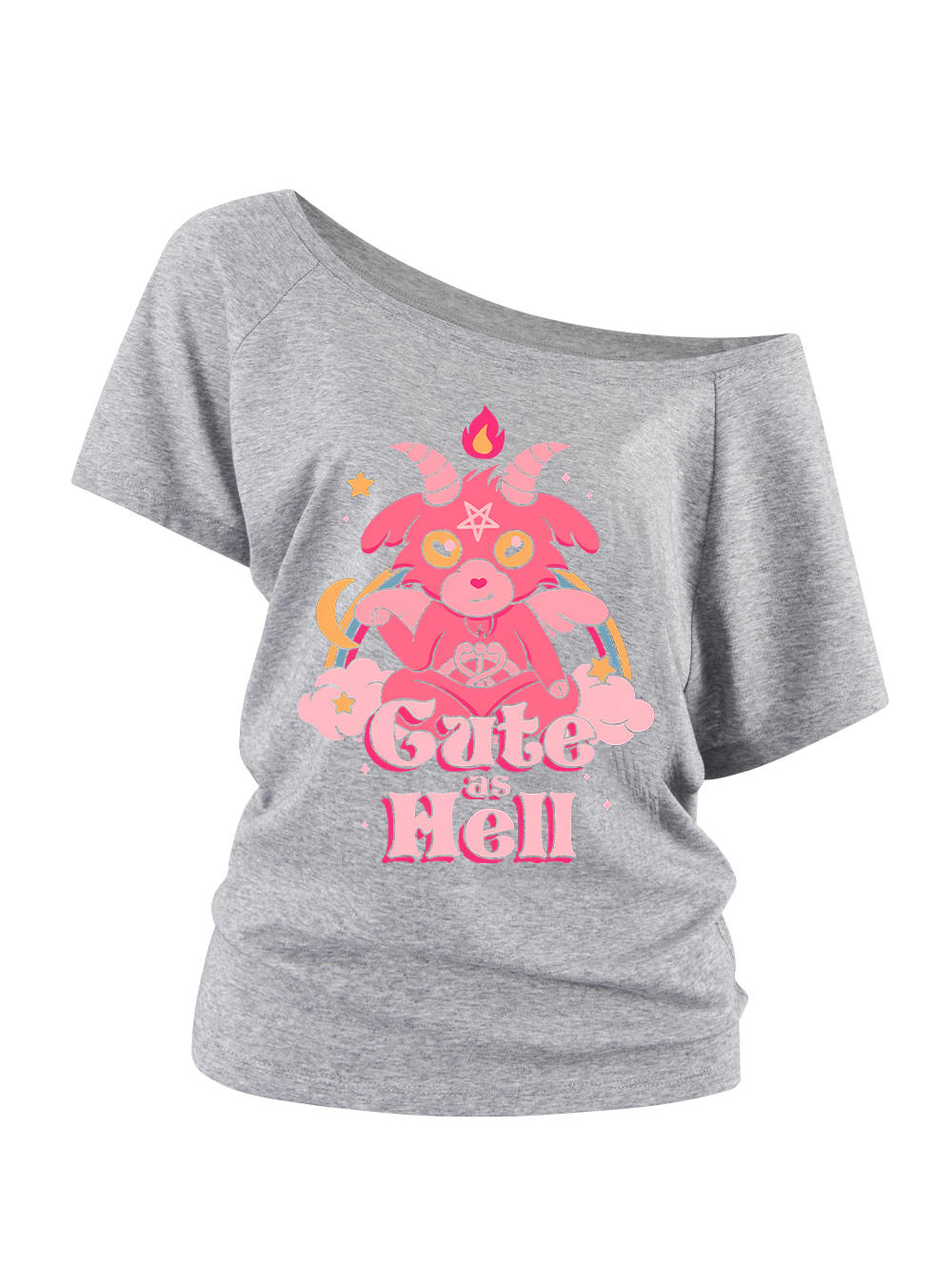 CUTE AS HELL OFF SHOULDER TSHIRT