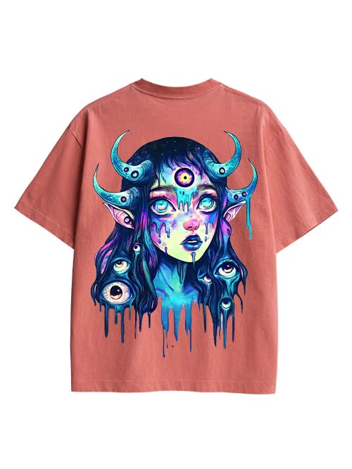 Celestial Visionary Double Sided Print Washed TShirt