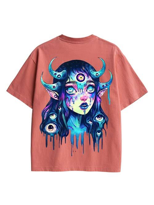 Celestial Visionary Double Sided Print Washed TShirt