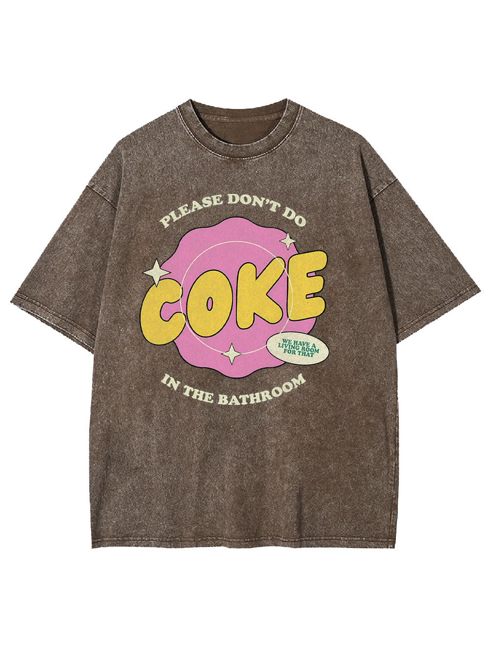 COKE IN THE BATHROOM WASHED TSHIRT