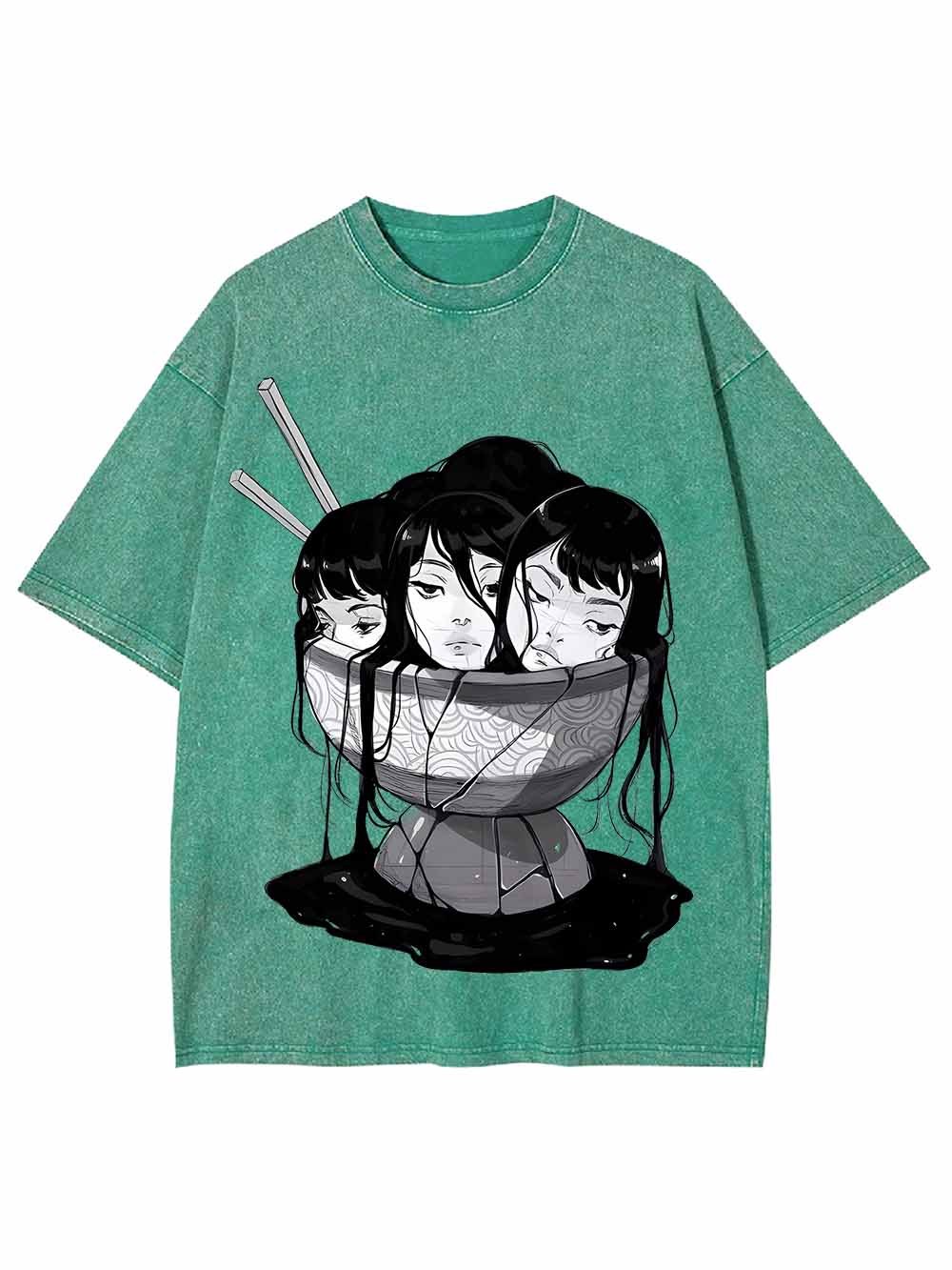 Three Faces in a Bowl Washed Tshirt