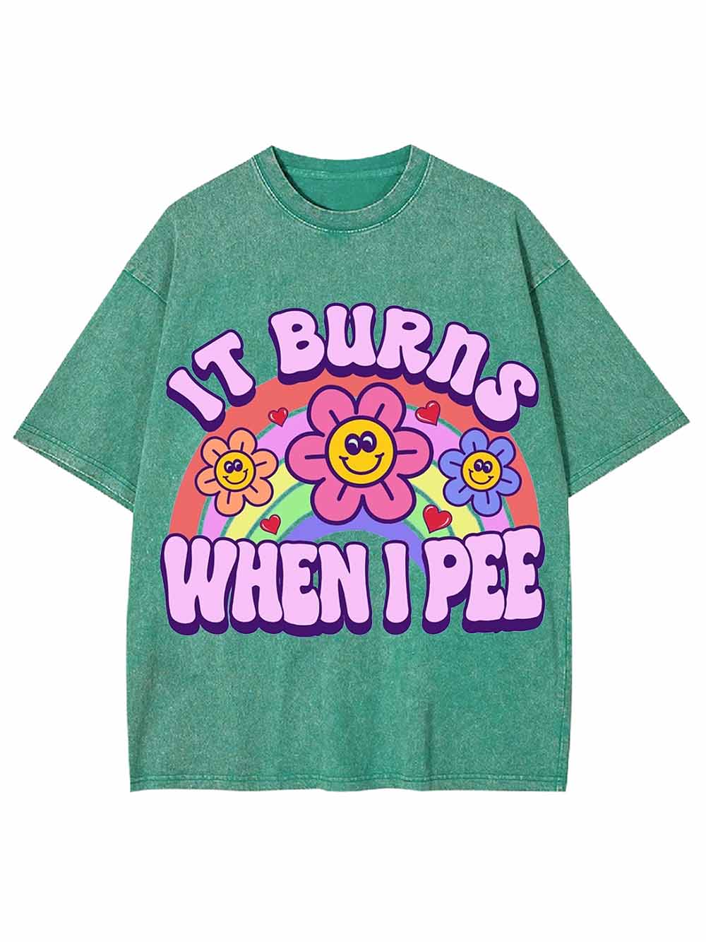 IT BURNS WHEN I PEE WASHED TSHIRT