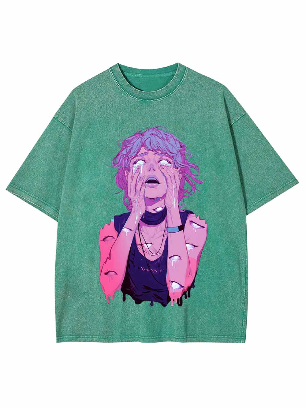 Crying Girl Washed Tshirt