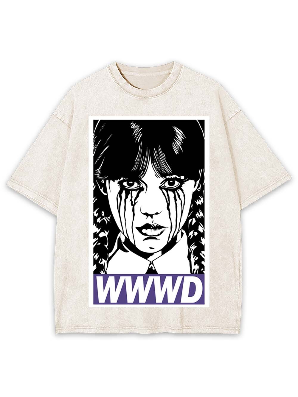 Braided Girl Washed Tshirt