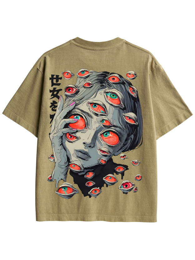 EYES OF THE UNSEEN DOUBLE SIDED PRINT WASHED TSHIRT