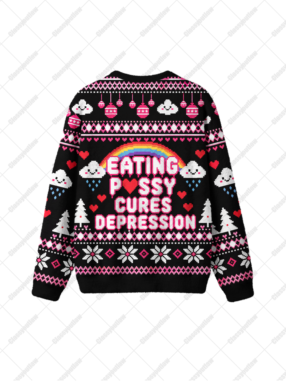 RAINBOW HEART UGLY CHRISTMAS SWEATSHIRT