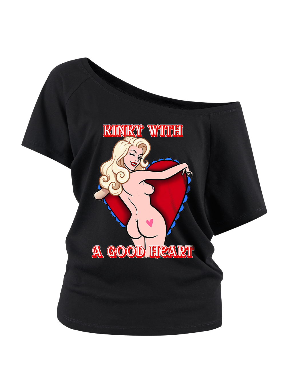 SINFUL HEART OFF SHOULDER TSHIRT