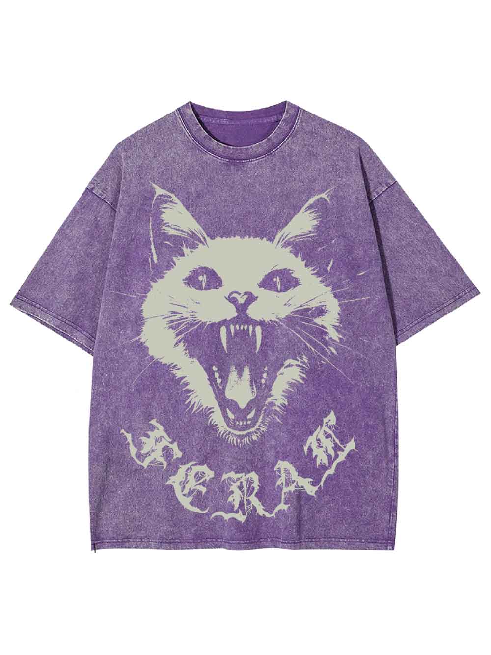 Feral White Cat Washed Tshirt