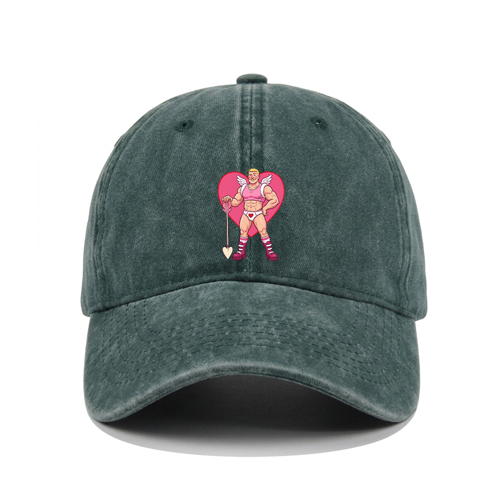 MUSCULAR CUPID WASHED VINTAGE BASEBALL CAP
