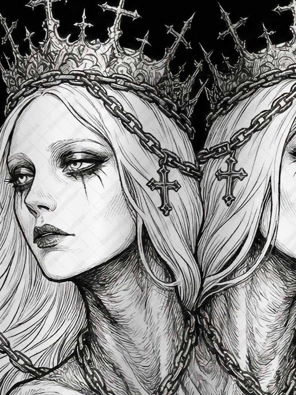 Crowned Duality Graphic T-shirt