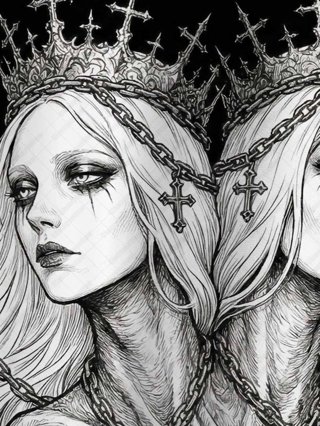 Crowned Duality Graphic T-shirt