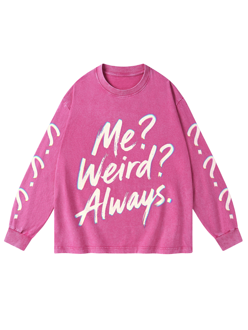 ME WEIRD ALWAYS WASHED LONG-SLEEVE GRAPHIC TSHIRT