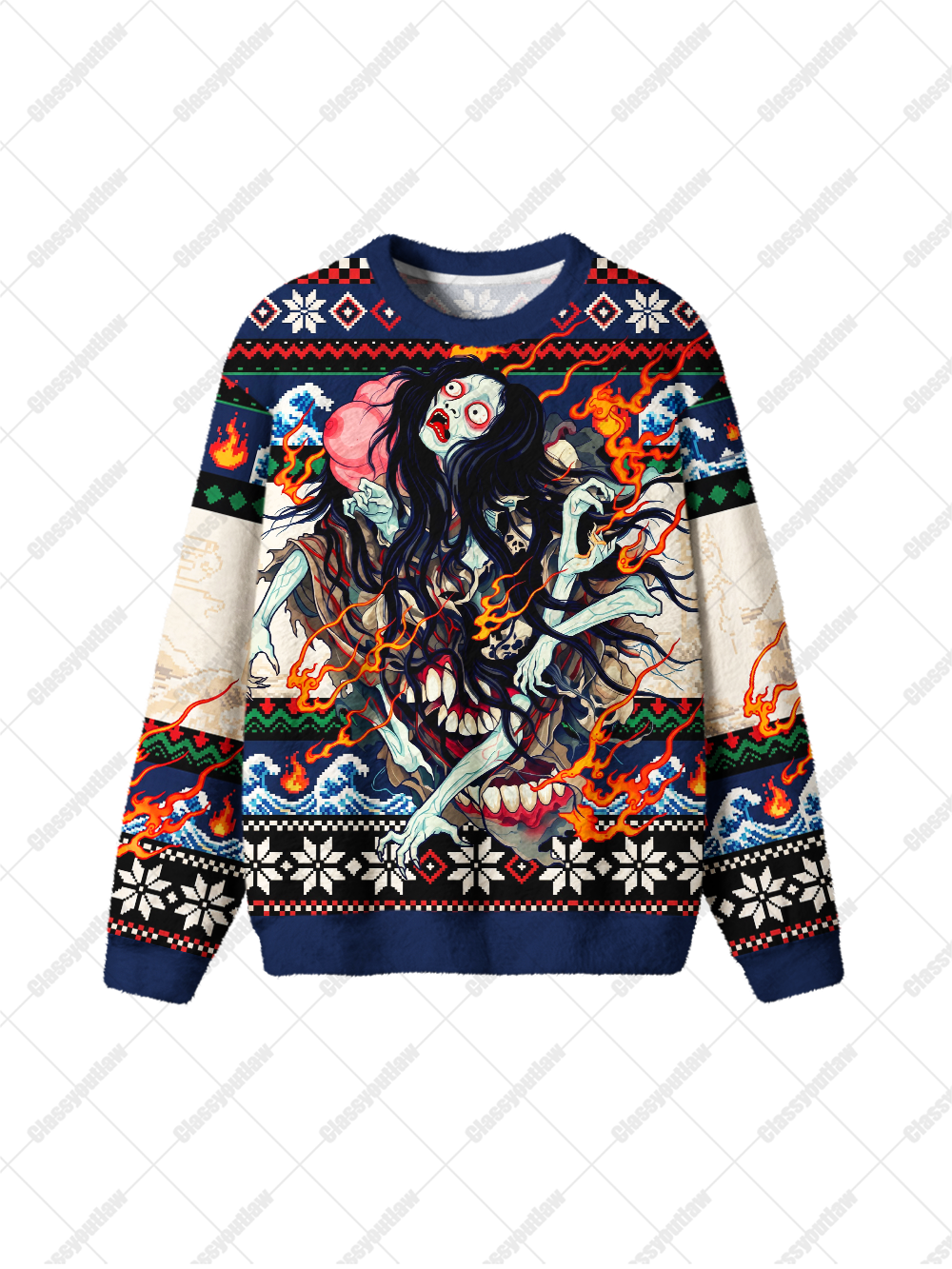 DEMON WAVE UGLY CHRISTMAS SWEATSHIRT