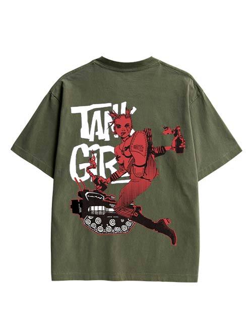 Tank Girl Double Sided Print Washed TShirt