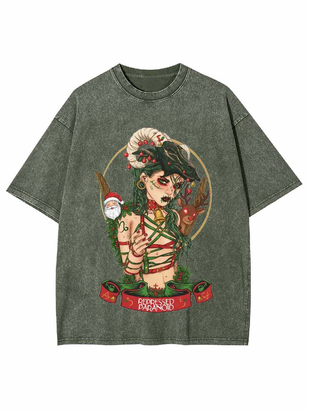 Christmas Witch Washed Tshirt