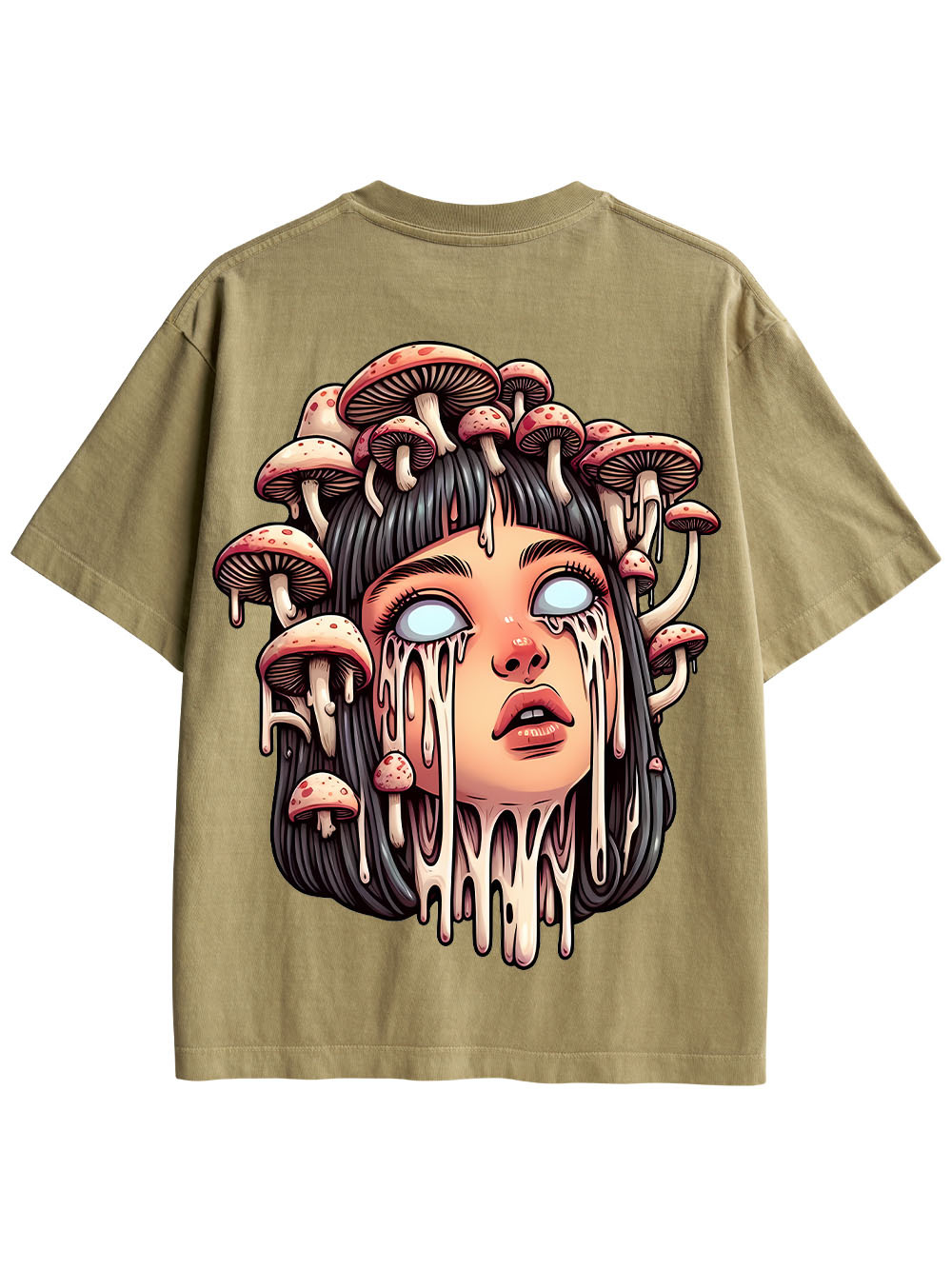 MELTING GIRL DOUBLE SIDED PRINT WASHED TSHIRT