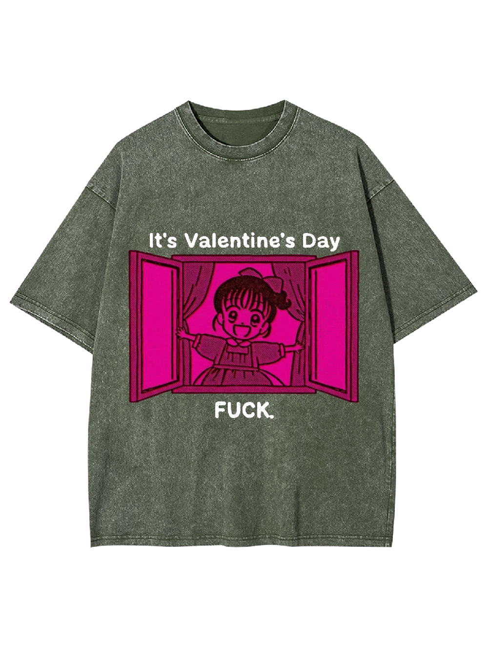 It's Valentine's Day Washed Tshirt