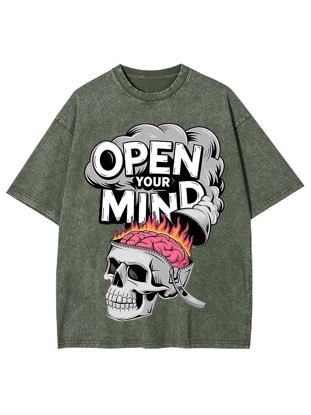 OPEN YOUR MIND WASHED TSHIRT-ClassyOutlaw Sale