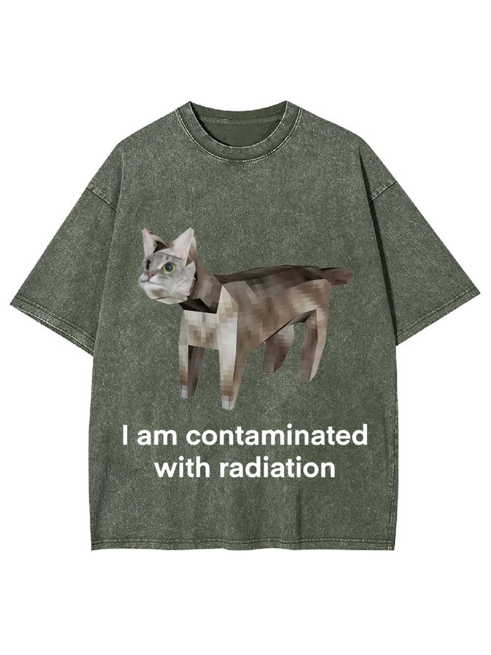 I Am Contaminated With Radiation Washed Tshirt