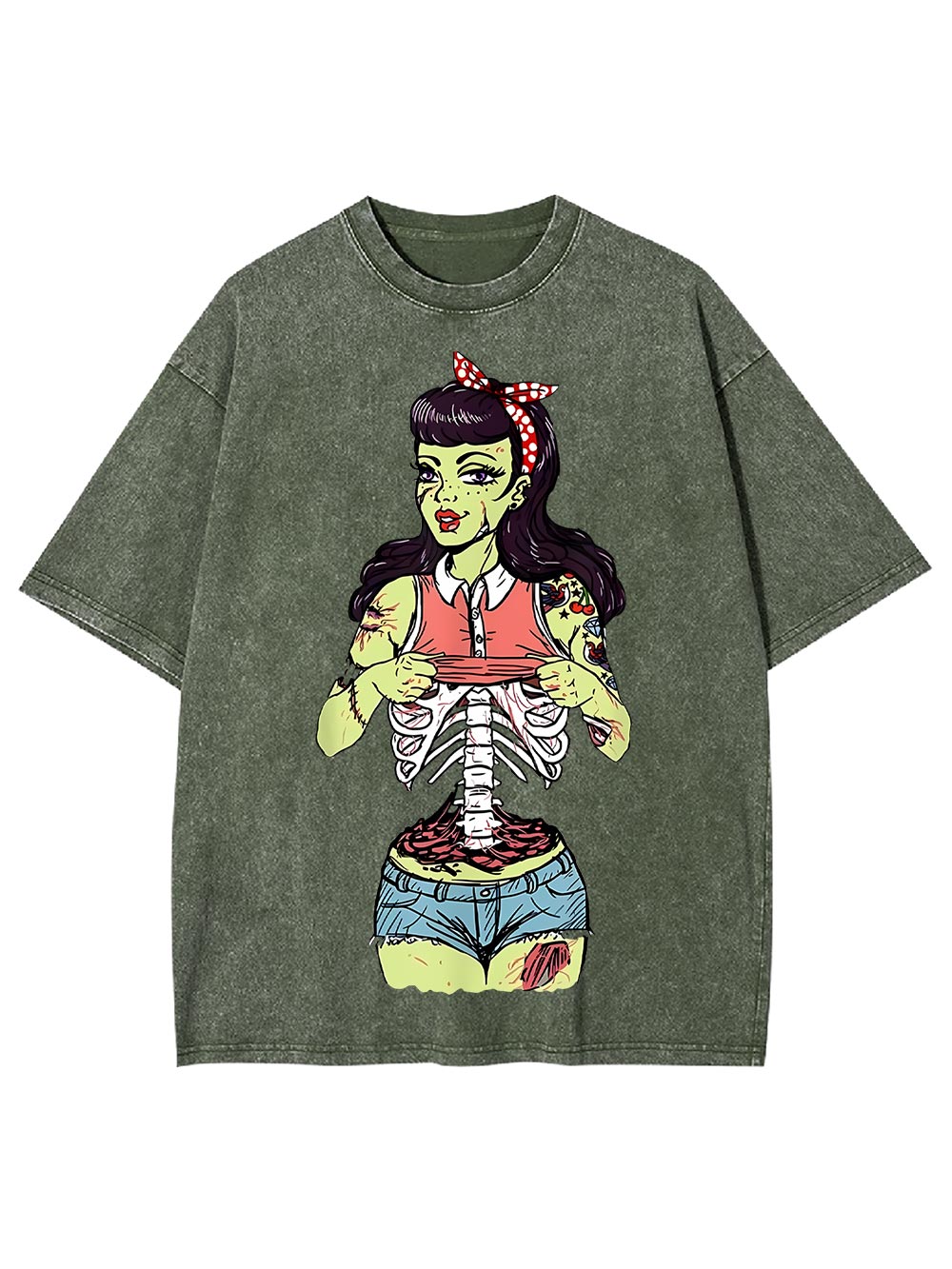 Zombie Girl Washed Tshirt