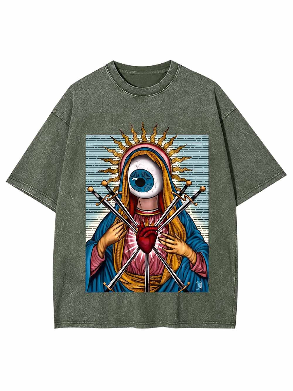 SACRED HEART WASHED TSHIRT
