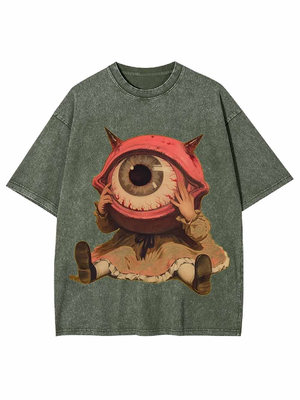 BIG EYE WASHED TSHIRT