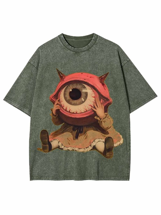 BIG EYE WASHED TSHIRT