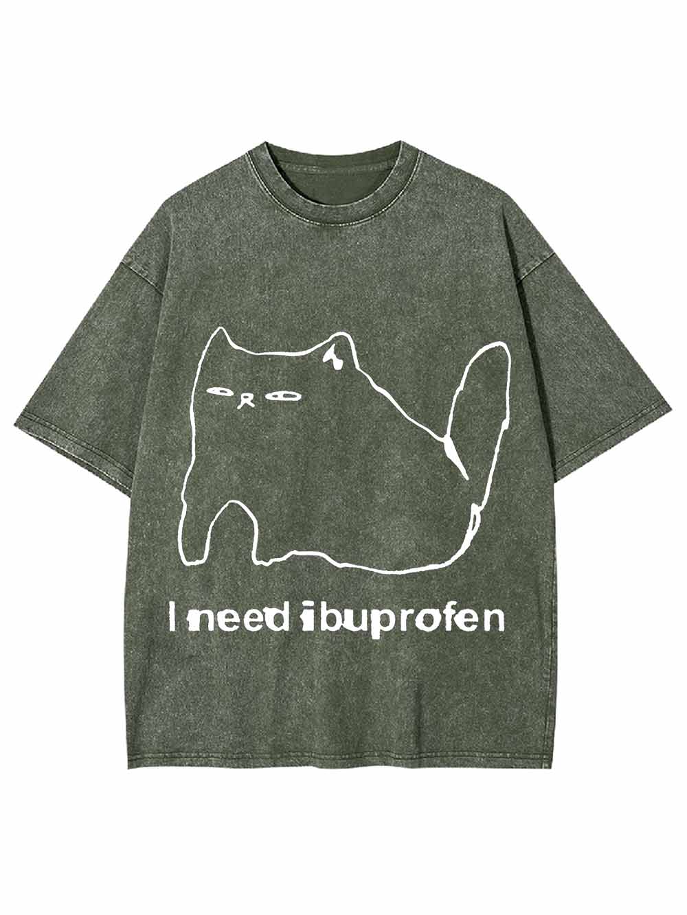 IBUPROFEN CAT WASHED TSHIRT