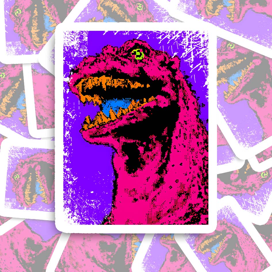 Neon Roar Sticker