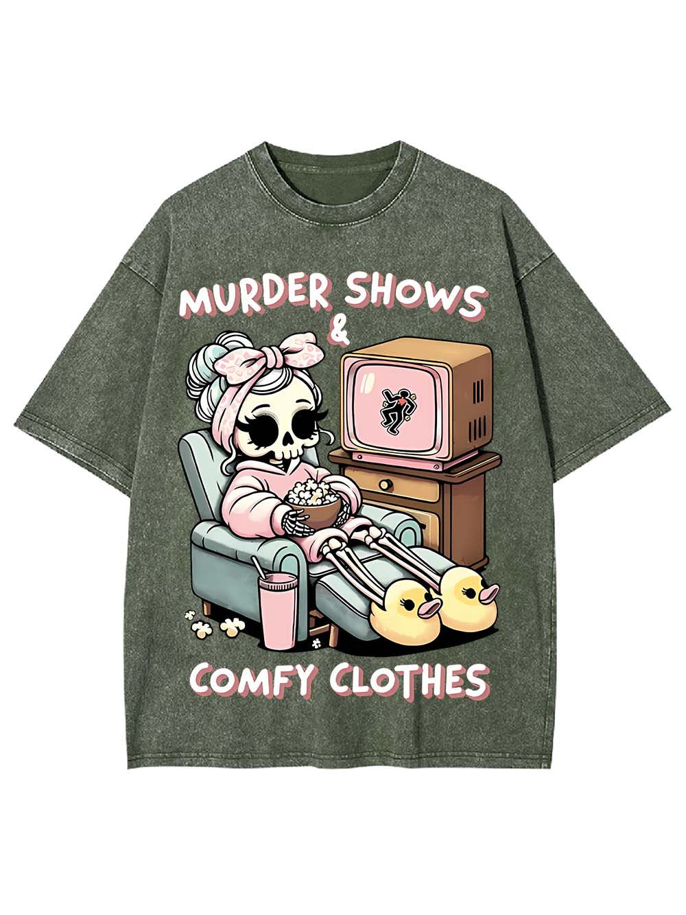 Murded Shows Comfy Clothes Washed Tshirt