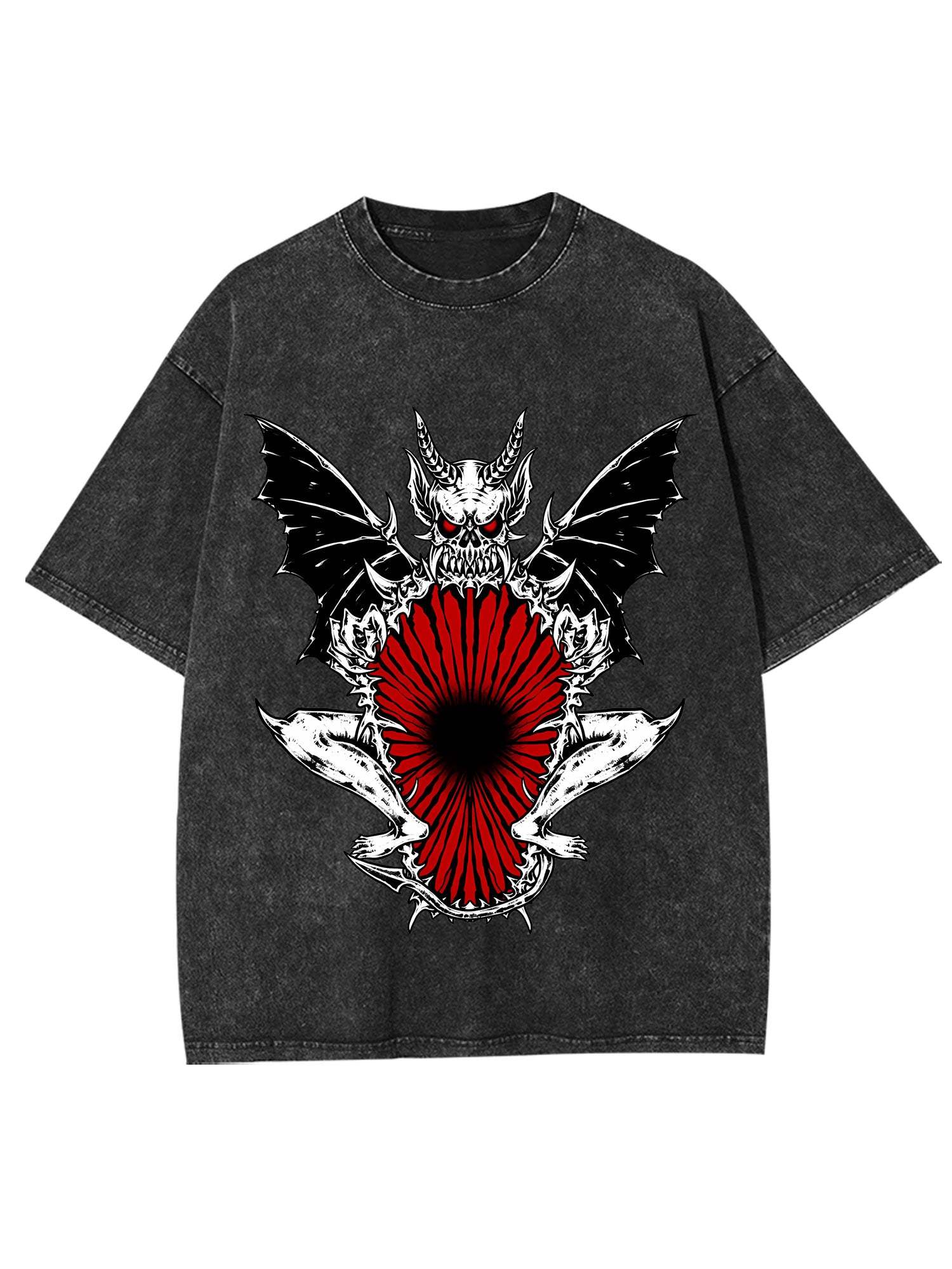 Demonic Embrace Washed Tshirt-ClassyOutlaw Sale