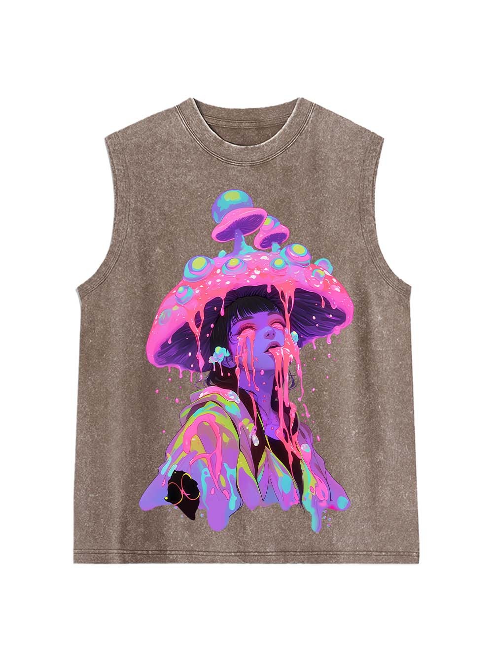 Mushroom Dreamscape Washed Tank Top