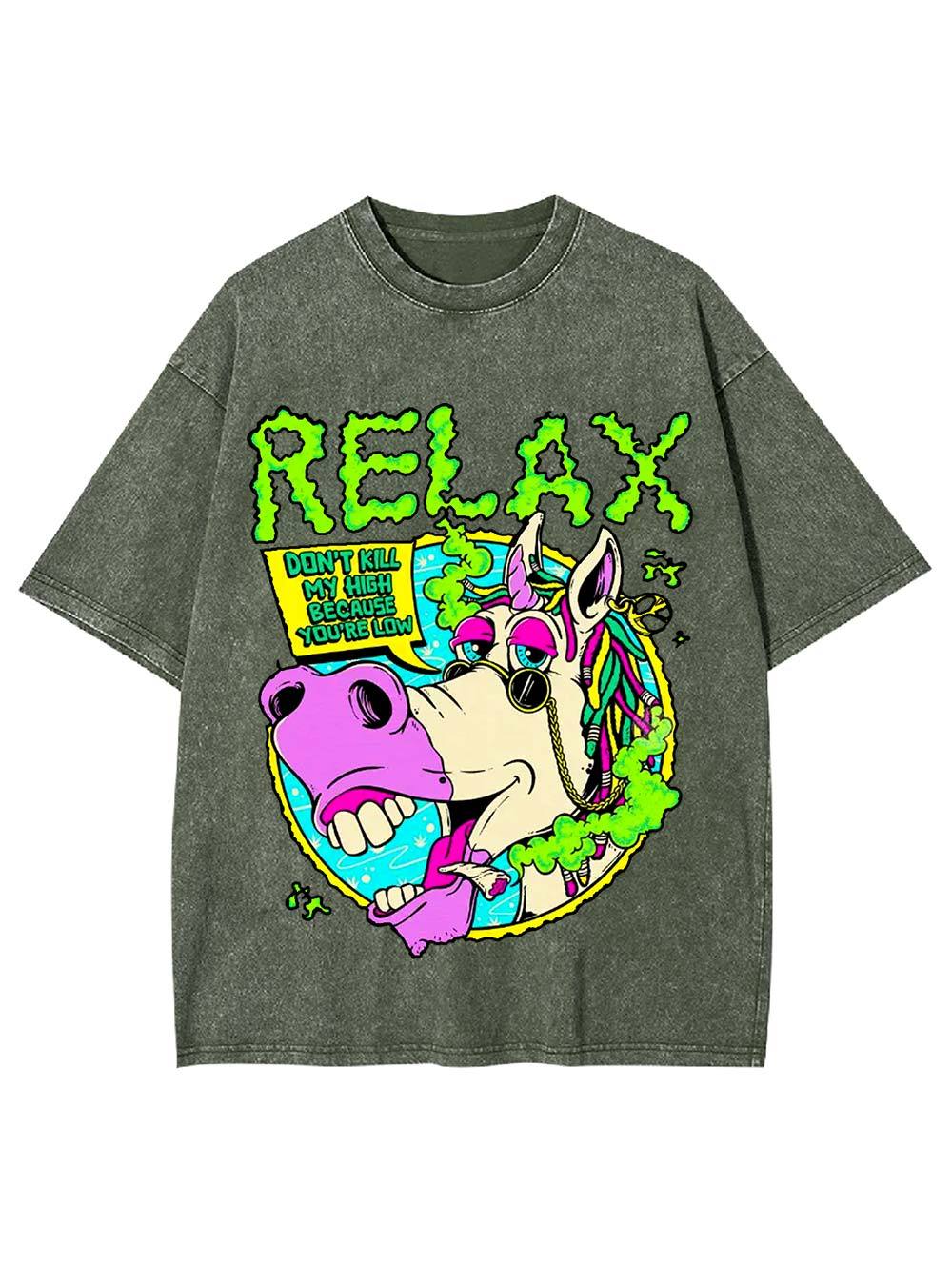 Relax and Stay High Washed Tshirt