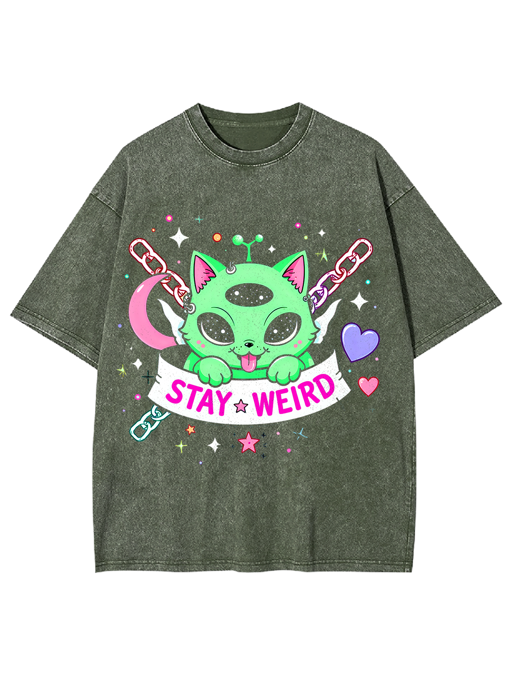 Stay wired Washed Tshirt