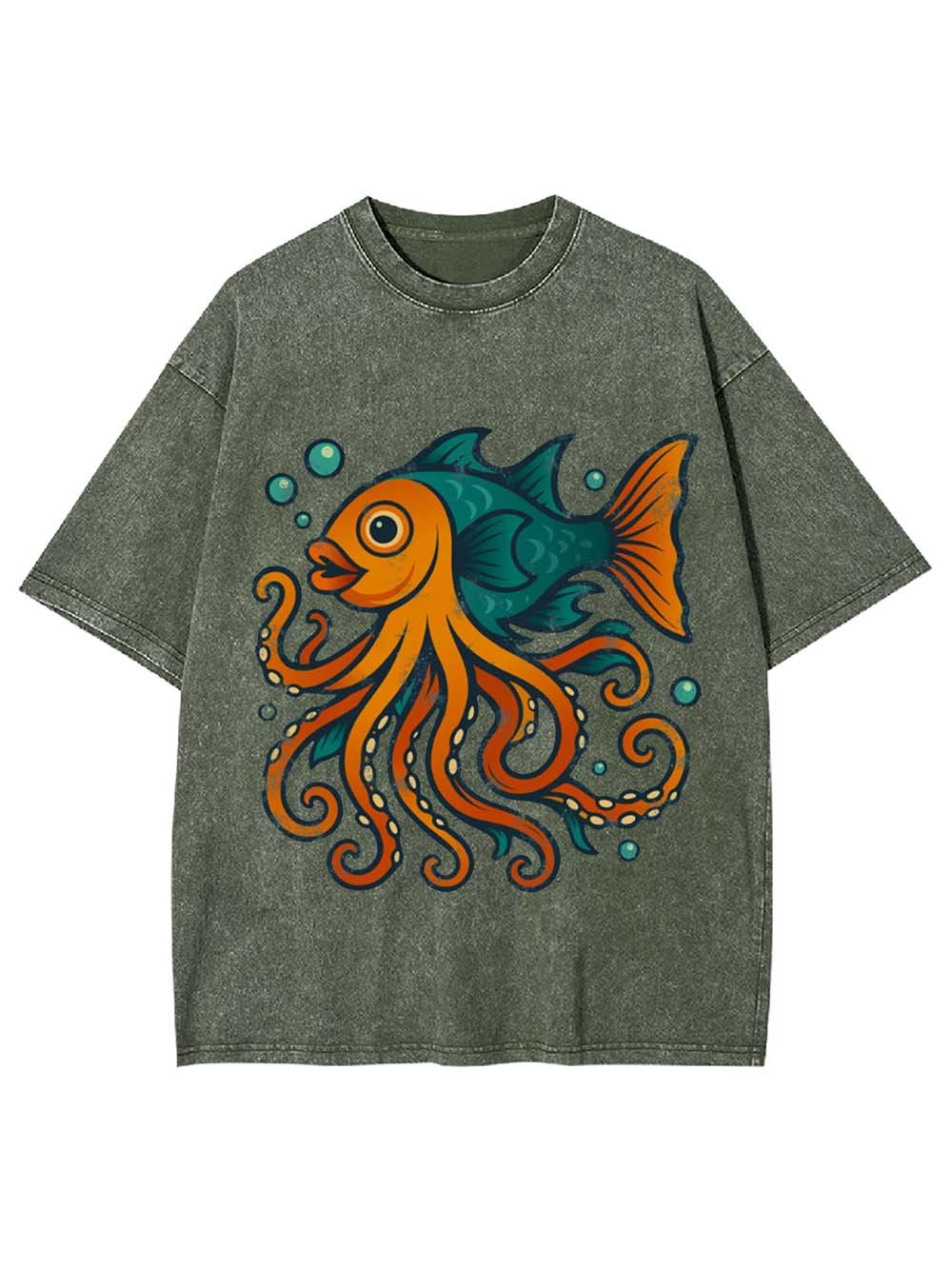 Octo-Fish Hybrid Washed Tshirt