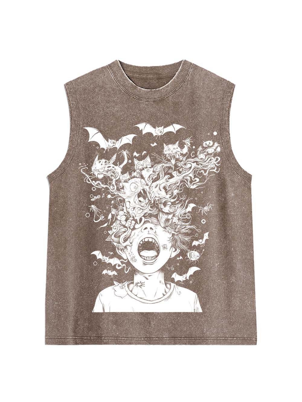 Chaotic Nightmare Washed Tank Top